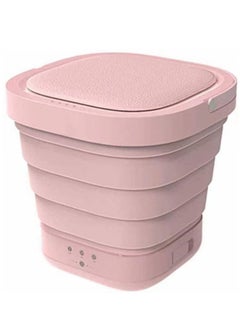 Cool Baby The New Upgrade Portable Mini Folding Clothes Washing Machine Bucket Automatic Home Travel Personal Clothes Washer With Spin Drying Function,220V/2.5KG (Pink)  - Image 1