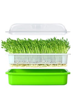 Seed Sprouter Storage Tray Stainless Steel 3 Tier Rolling Cart With Sprouter Tray And Lid Vegetable and Herb Grower Cart, 3 Tier, 4 Wheels, Indoor/Outdoor, Green - pzsku/Z664D12943E7598BB8321Z/45/_/1711362204/81a59108-b165-4f0b-96e6-04e57352bdc8