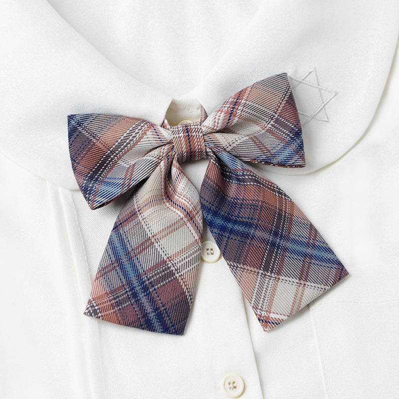 Japanese Style JK Bow Tie Womens College Style Shirt Decoration Mariners Suit Collar Flower Graduation Photo Bachelors Suit Bow wine red D3446 sea salt coffee