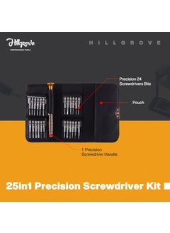 Hillgrove Hillgrove SCS Precision 25in1 Portable Pocket Screw driver Mobile Repairing Tools Set Multicolour Pack of 25  - Image 2