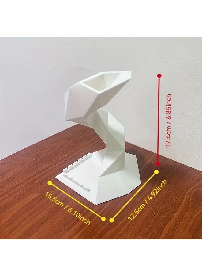 White Spiral Dice Tower Card Game Accessory Holds 12mm Cubes for Rolling Dice - Image 3