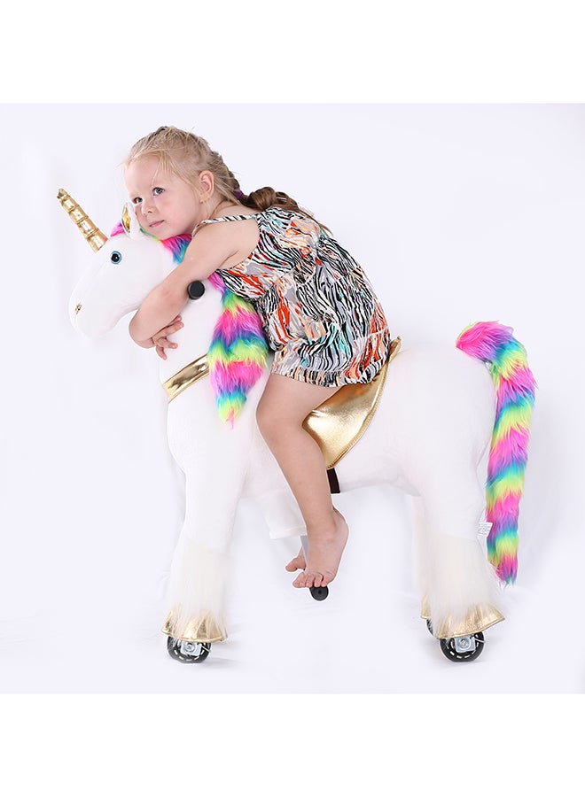 Toby’S Rainbow Unicorn  Rideamal Ride-On Toy For Kids – Mechanical Plush Ride-On With Handlebar Steering, No Battery, Indoor & Outdoor Use, Age 3+ - Image 3