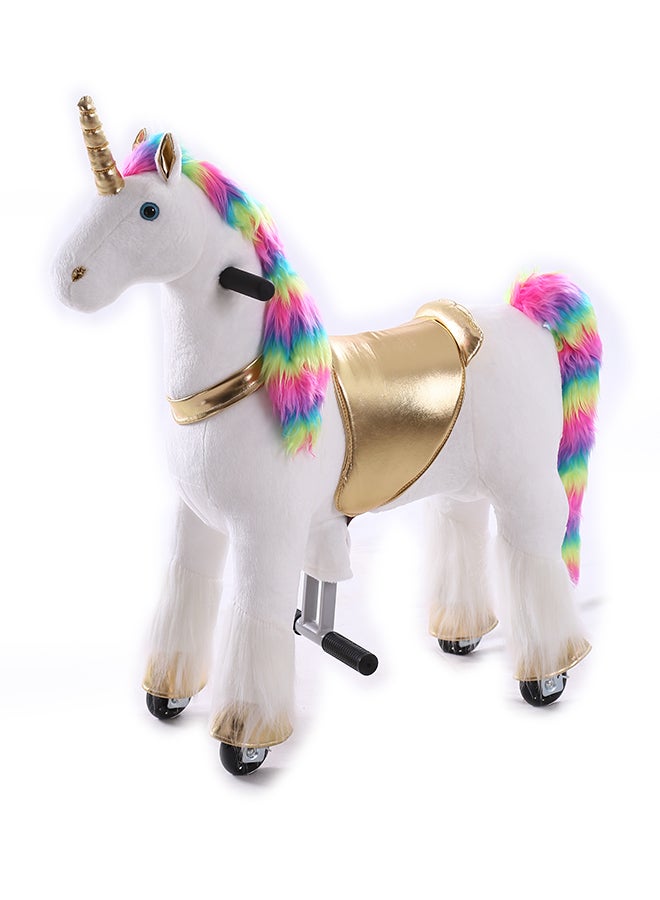 Toby’S Rainbow Unicorn  Rideamal Ride-On Toy For Kids – Mechanical Plush Ride-On With Handlebar Steering, No Battery, Indoor & Outdoor Use, Age 3+ - Image 1