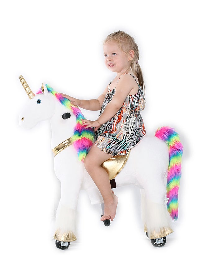 Toby’S Rainbow Unicorn  Rideamal Ride-On Toy For Kids – Mechanical Plush Ride-On With Handlebar Steering, No Battery, Indoor & Outdoor Use, Age 3+ - Image 2