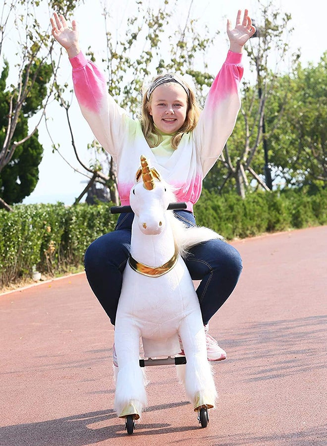Toby’S Rainbow Unicorn  Rideamal Ride-On Toy For Kids – Mechanical Plush Ride-On With Handlebar Steering, No Battery, Indoor & Outdoor Use, Age 3+ - Image 5