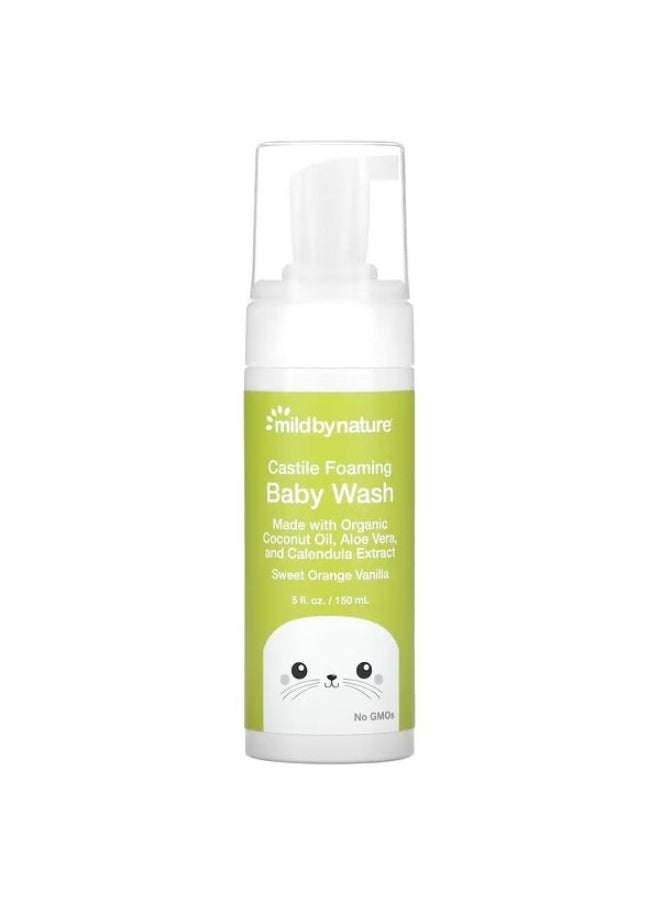 mild by Nature Mild By Nature, Foaming Castile Baby Wash, Sweet Orange Vanilla, 5 fl oz (148 ml) 