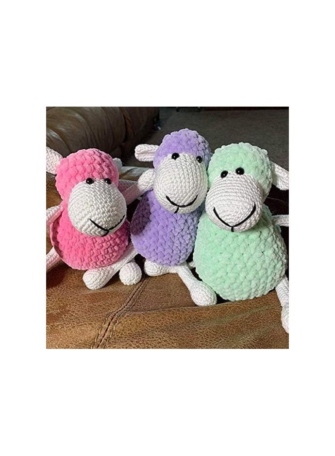 Himalaya Plush Yarn 2 Skeins 264 Yards 2 x 100g Extra Jumbo Baby Blanket Yarn (80303) - Image 2