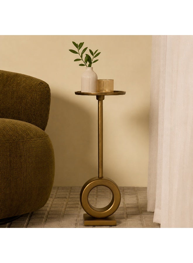 Home auraa Bohemia Aluminum accent table , Sofa Side Table, Coffee Table, Arabesque Corner Small Table, Tea End table for Living Room, Outdoor, Bedroom - 59x22x22 cm - Image 1