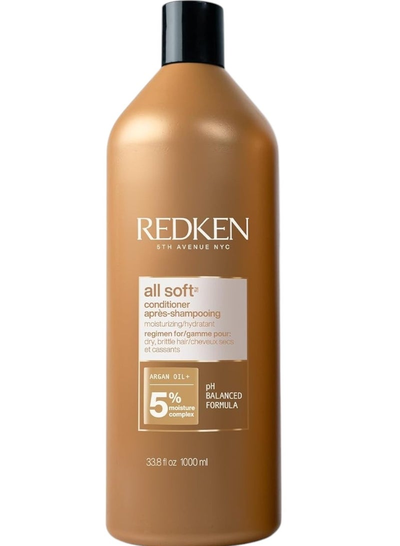 REDKEN All Soft Conditioner, Argan Oil 33.8 oz - Image 1