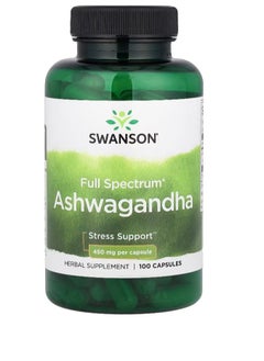 SWANSON full Spectrum Ashwaganda strees support 100 capsules 450 MG 