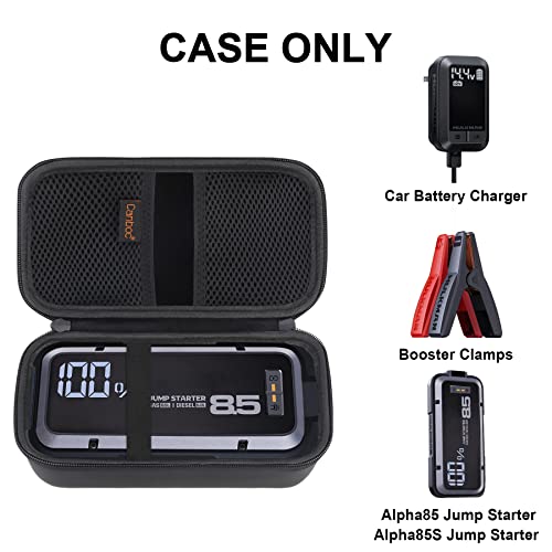 Canboc Hard Carrying Case for Alpha85 Jump Starter / Alpha85S Jump Starter 2000 Amp 20000mAh Car Starter, Mesh Bag for Jumper Cable, AC Wall Charger, Black - Image 2