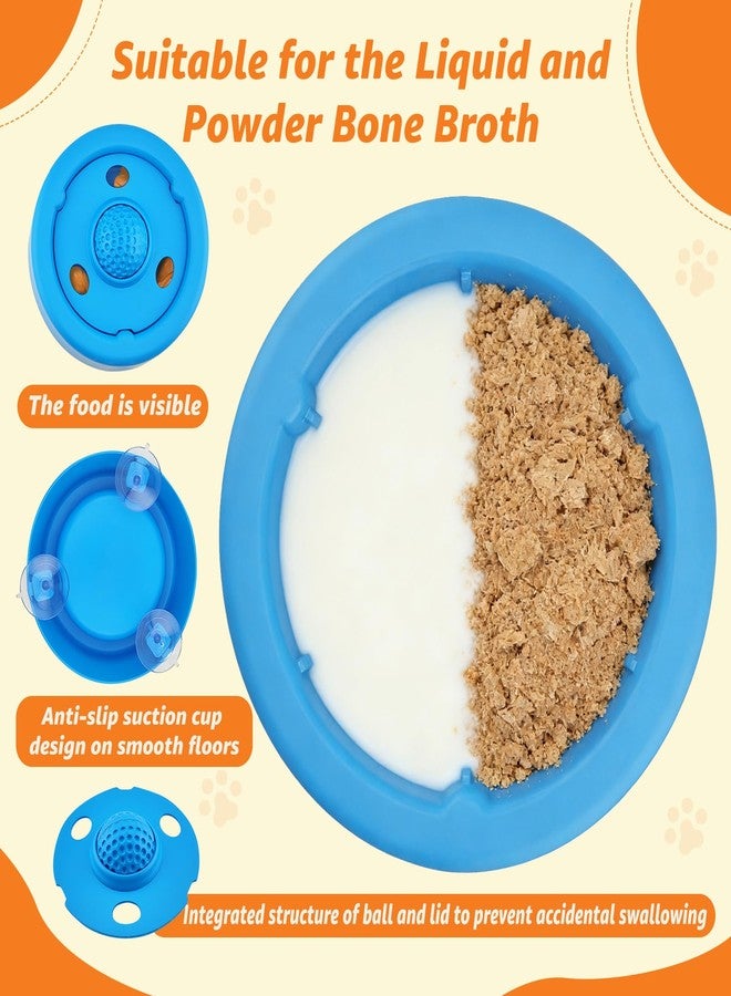 PAPABA Dog Lick Bowl with Rolling Ball, Slow Feeder Dog Bowl for Liquid Treats, Anti-Slip Licking Bowl for Bone Broth and Yogurt, Dog Enrichment Toy, 1 Cup Capacity - Image 5