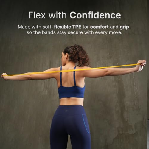 Cult Yellow Resistance Band (3–7 kg) | Light Resistance Fitness Band for Stretching, Yoga, Pilates, Warm-Ups, Pull-Up Assistance & Home Workouts for Men & Women - Image 3