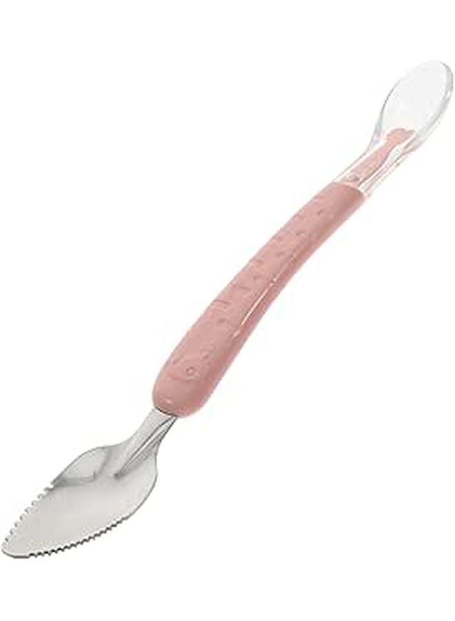 Stainless Steel Dual Head Baby Weaning Spoon for Fruit and Dessert Feeding - Image 1