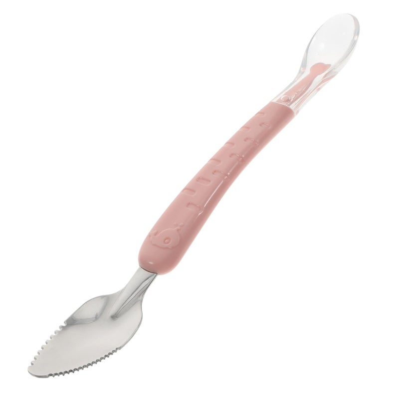 Stainless Steel Dual Head Baby Weaning Spoon for Fruit and Dessert Feeding - Image 2