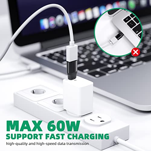 DuHeSin USB C to USB Magnetic Adapter 24Pins USB C Male to USB A Female Adapter 2 Pack with PD 60w Charge 10Gbps USB3.1/USB3.0 for MacBook Pro/Air and More Type C Devices - Image 3