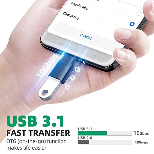DuHeSin USB C to USB Magnetic Adapter 24Pins USB C Male to USB A Female Adapter 2 Pack with PD 60w Charge 10Gbps USB3.1/USB3.0 for MacBook Pro/Air and More Type C Devices - Image 5