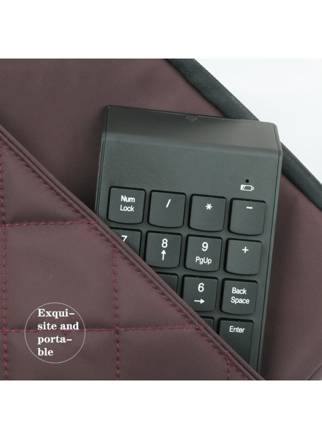 2.4G Wireless Financial Accounting Mini Numeric Keypad Notebook External Numeric Keypad Computer-Color:Black  - Image 4