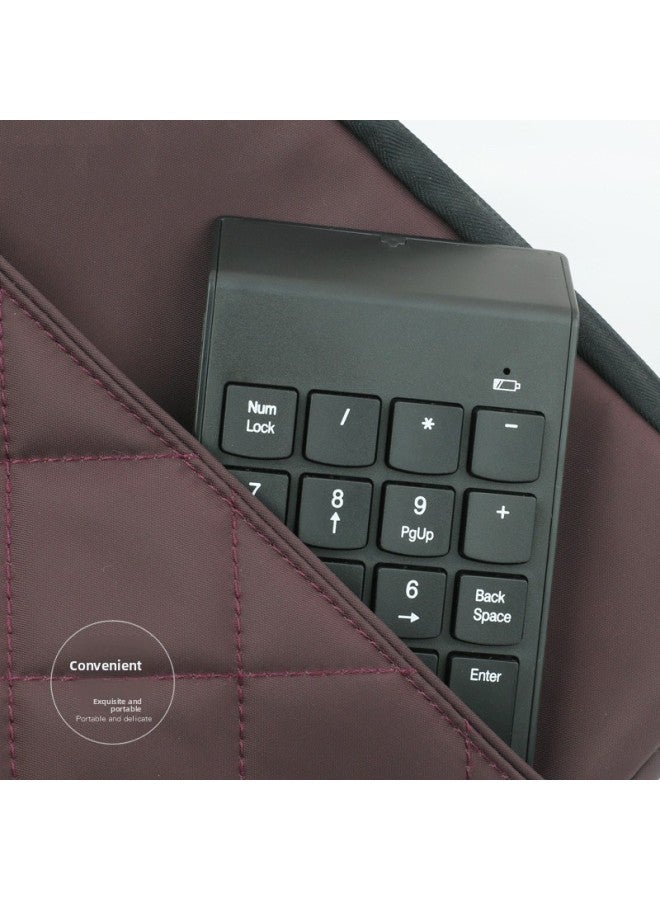 2.4G Wireless Financial Accounting Mini Numeric Keypad Notebook External Numeric Keypad Computer-Color:Black  - Image 3