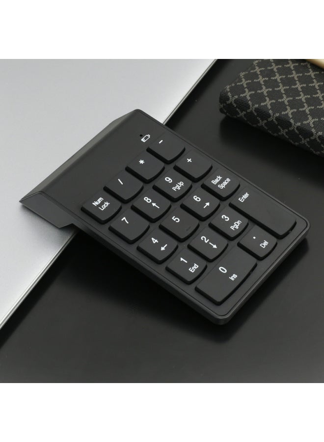 2.4G Wireless Financial Accounting Mini Numeric Keypad Notebook External Numeric Keypad Computer-Color:Black  - Image 5