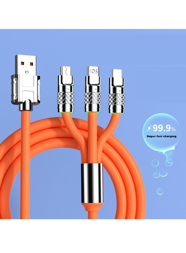 Y&D 120W 3-In-1 LED USB Fast Charging Data Cable - Image 3