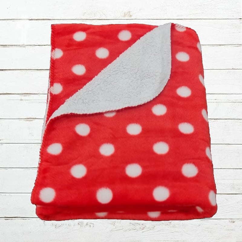 BRANDONN Baby Blankets New Born Combo Pack of Polka Printed Wrapper Towel Cum Baby Sleep Crib Wrapping Sheet (100 cm x 75cm, 0-12 Months) Pack of 2 - Image 2