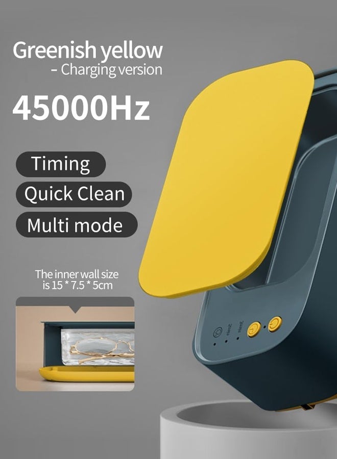 جهاز تنظيف بالموجات فوق الصوتية، جهاز تنظيف المجوهرات، جهاز تنظيف النظارات بتردد 48 كيلوهرتز، جهاز تنظيف احترافي بالموجات فوق الصوتية للمجوهرات والخواتم والنظارات والساعات وأطقم الأسنان والعملات المعدنية وشفرات الحلاقة، أزرق داكن - Image 4