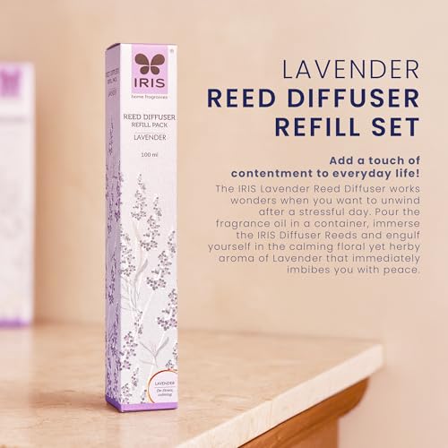IRIS Lavender Reed Diffuser Refill – 100ml | Long Lasting Aroma Oil for Home & Office | Relaxing Floral Fragrance - Image 5
