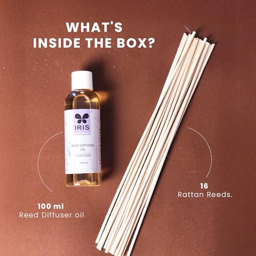 IRIS Lavender Reed Diffuser Refill – 100ml | Long Lasting Aroma Oil for Home & Office | Relaxing Floral Fragrance - Image 3