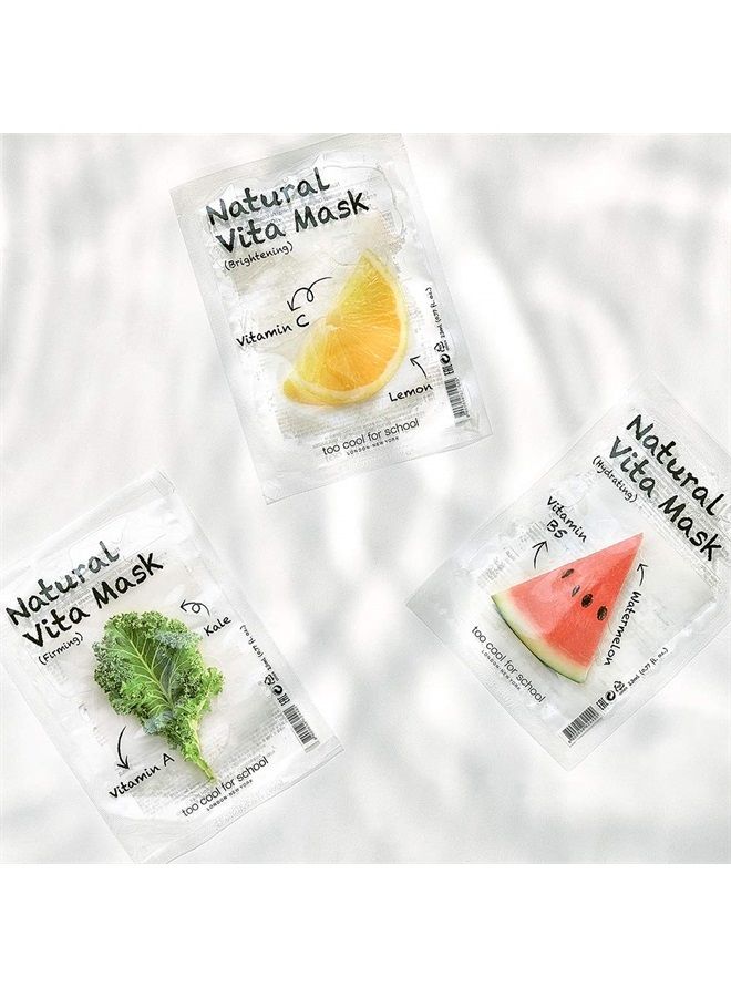 too cool for school Natural Vita Mask Set, Hydrating (Vitamin B5) - Image 3