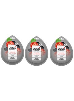 Yes To Yes To Tomatoes Charcoal PeelOff Mask Exfoliating Formula To Retain  Restore Skins Balance Peel Away Impurities With Charcoal  Antioxidants Natural Vegan  Cruelty Free 3 Pack 033 Ounce 