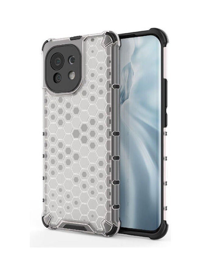 For Xiaomi Mi 11 Iron Man Cover Shockproof Back Beehive With Edges Transparent