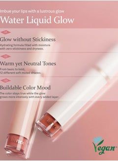 HINCE Mood Enhancer Water Liquid Glow - Non-Sticky & Waterproof Lip Stain for Women - Long Wearing Lip Gloss for Natural and Glass Glow - Moisturizing Liquid Makeup, 0.16 fl.oz. (NEW ALLURE)  - Image 3