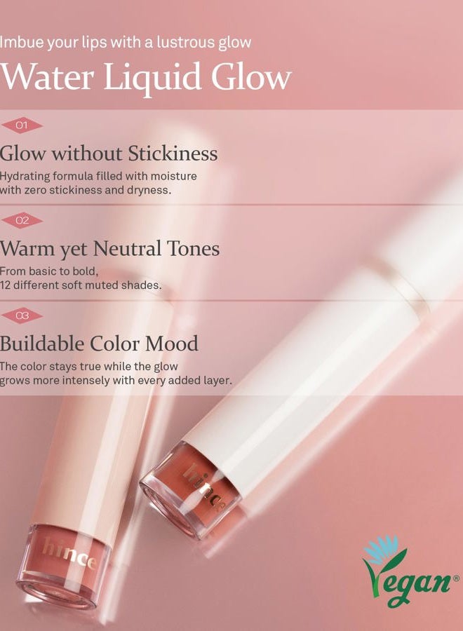 HINCE Mood Enhancer Water Liquid Glow - Non-Sticky & Waterproof Lip Stain for Women - Long Wearing Lip Gloss for Natural and Glass Glow - Moisturizing Liquid Makeup, 0.16 fl.oz. (NEW ALLURE) - Image 3