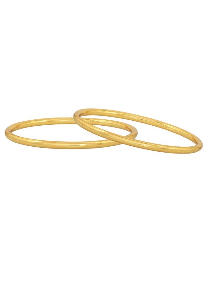 Memoir Brass Gold plated Plain thick Fashion Bangles Women Traditional - Image 2