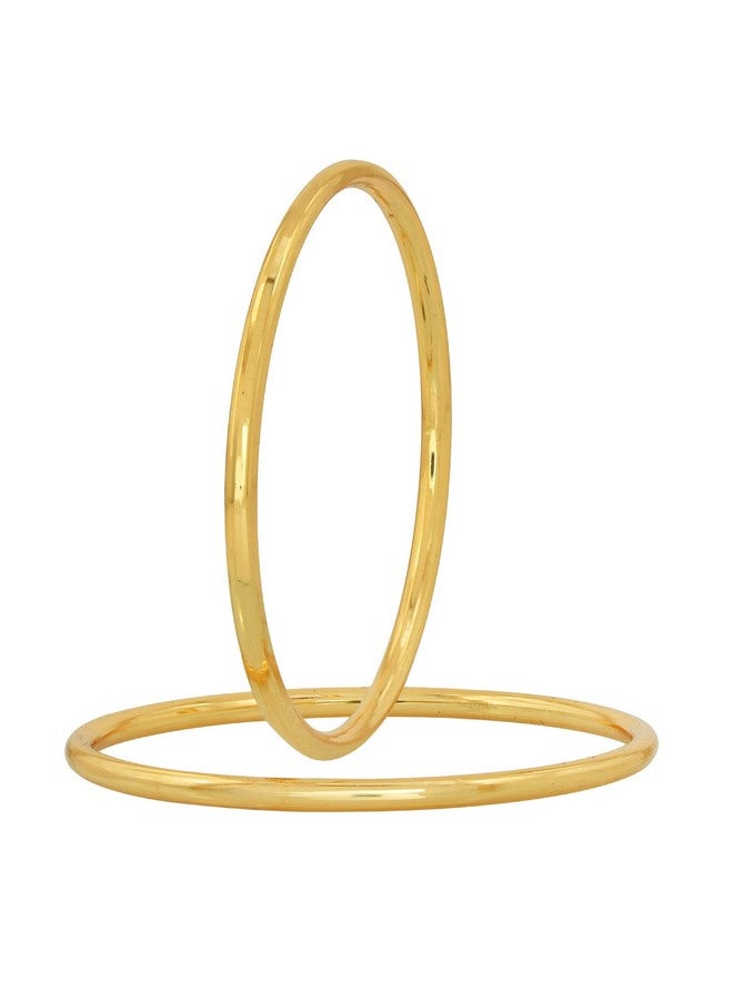 Memoir Brass Gold plated Plain thick Fashion Bangles Women Traditional - Image 3