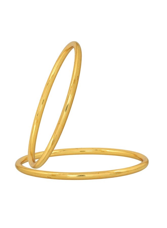 Memoir Brass Gold plated Plain thick Fashion Bangles Women Traditional - Image 1