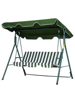 DubaiGallery 12 Garden Swing Bench 3-Seater with Roof Steel Frame  - Image 2