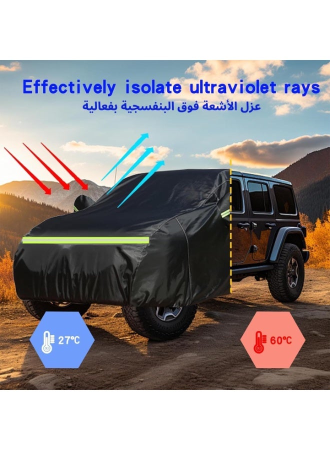 Arabest Car Cover Compatible for Jeep Wrangler JK/JL/YJ/TJ (4-Door) Accessories All-Weather Waterproof UV Resistant Anti Hail - Image 5