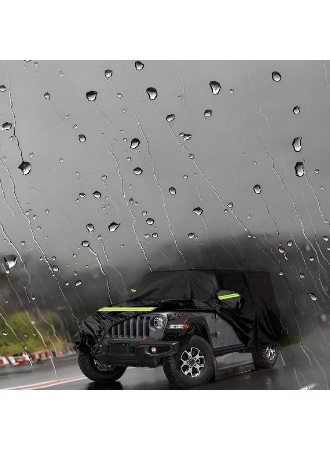 Arabest Car Cover Compatible for Jeep Wrangler JK/JL/YJ/TJ (4-Door) Accessories All-Weather Waterproof UV Resistant Anti Hail - Image 3
