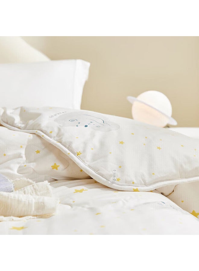 Luolaikids Bear Baby Blanket, Maternity Class A Pure Cotton Antibacterial 100% Silk Comforter, Winter Quilt, 7.5 Jin, 220*250cm, Printed - Image 5