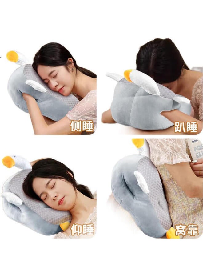 Yuzhaolin Nap Pillow, Goose Cartoon Design, For Students And Adults, Nap Pillow, Backrest Cushion, Office Sleeping Pillow, Multifunctional Pillow - Image 2