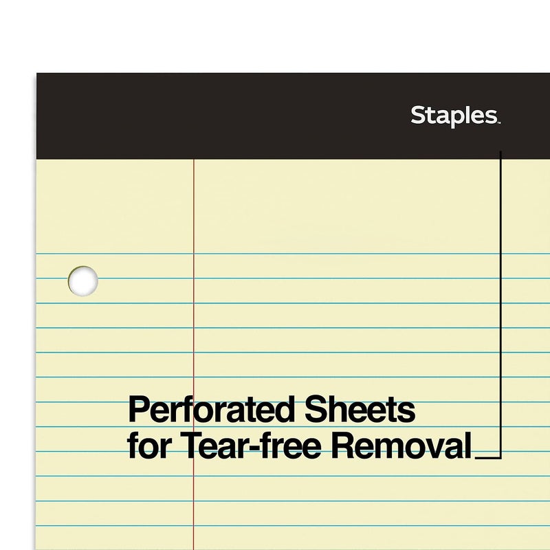 STAPLES 369738 Notepad 85Inch x 1175Inch Narrow Canary 100 SheetsPad 1377118578 Office Product - Image 4
