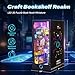 FUNPOLA 3D Wood Puzzle Book Nook Kit Futuristic Miniature Bookshelf Insert with LED Lights DIY Cyberpunk Bookend Dcor for Display Unique Craft for Adults and Teens Endless Dimensions - Image 4