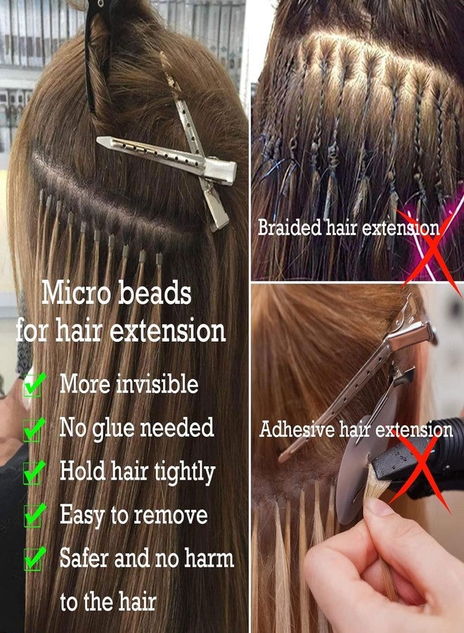 Peiyulex Hair Extension Beads, Microlink Beads, 5mm Silicon Beads for Hair Extensions,Silicone Lined Micro Links Rings Beads Hair Feather Extensions (Black, 200pcs) - Image 4