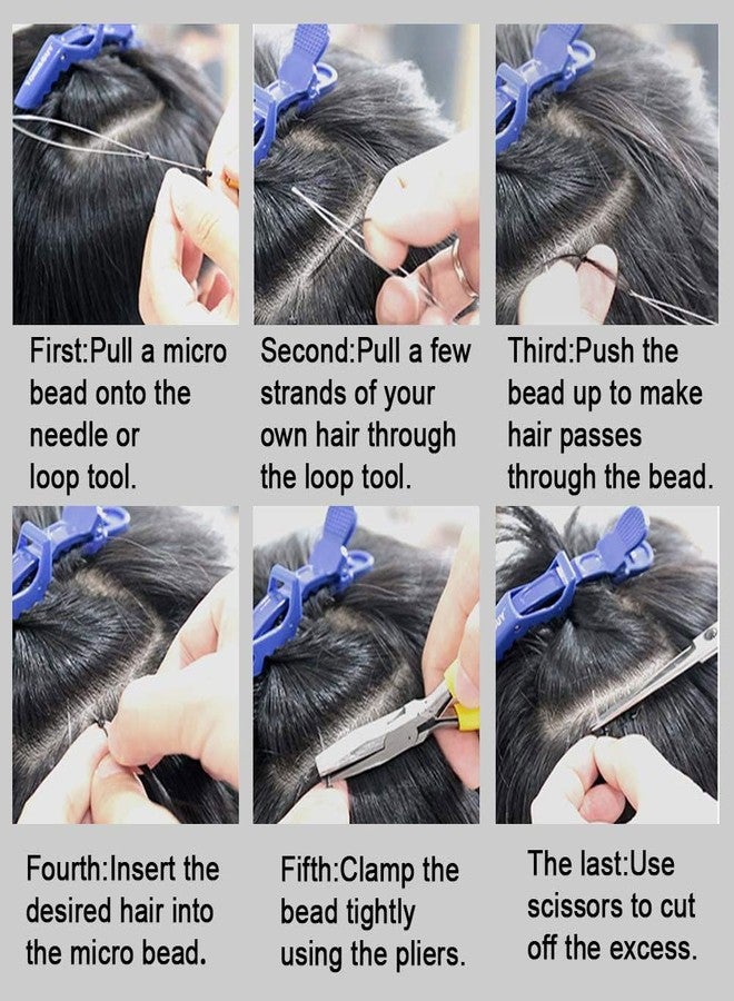 Peiyulex Hair Extension Beads, Microlink Beads, 5mm Silicon Beads for Hair Extensions,Silicone Lined Micro Links Rings Beads Hair Feather Extensions (Black, 200pcs) - Image 3