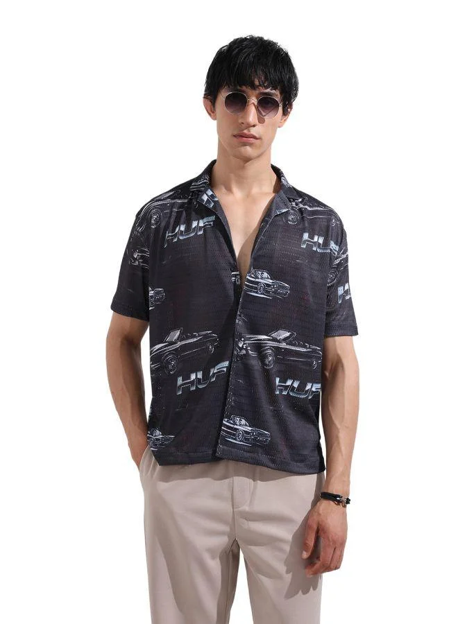 The Indian Garage Co Men Relaxed Fit Printed Cuban Collar Half Sleeves Shirt