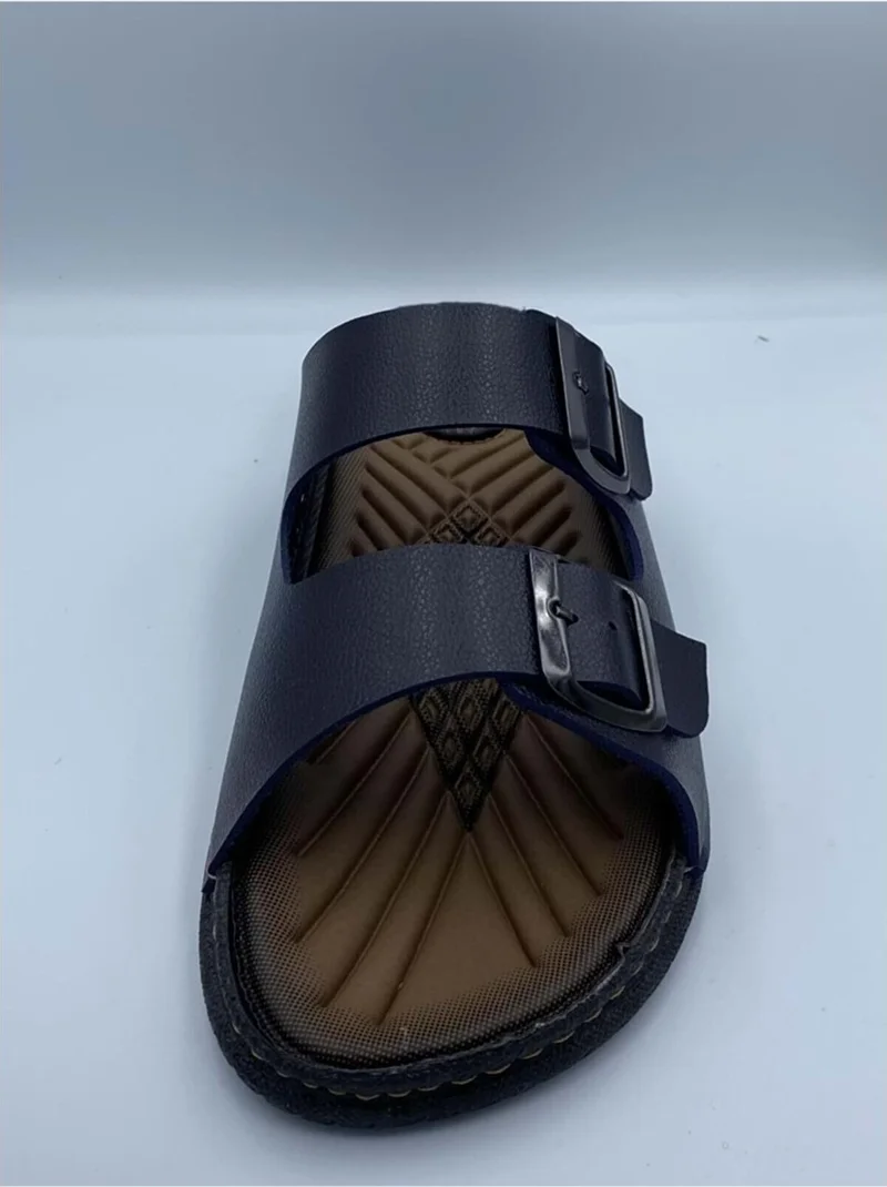 Moda Ayakkabı23 Fashion Shoes 4521 Men's Navy Blue Comfortable Sole Slippers