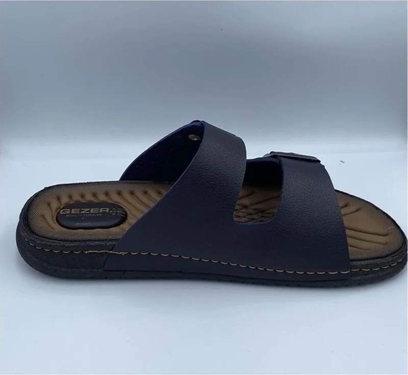 Moda Ayakkabı23 Fashion Shoes 4521 Men's Navy Blue Comfortable Sole Slippers