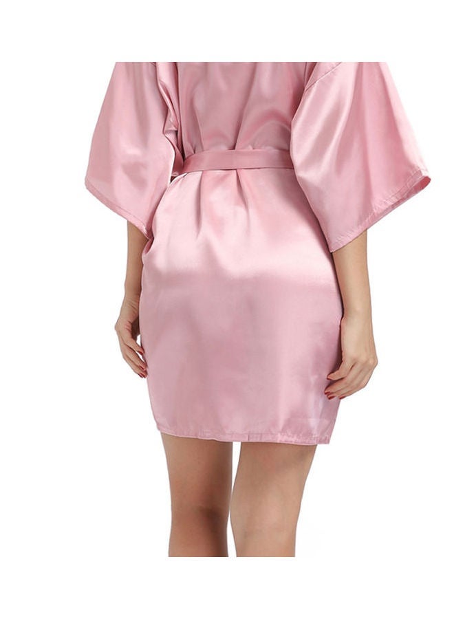 NIBEMINENT Lace-Up Sleepshirt With Belt Pink - Image 4